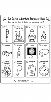 Eye Doctor Adventure scavenger hunt preview